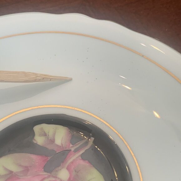 Paragon Double Warrant Cabbage Rose Pale Blue Teacup and Saucer 1940s Vintage - Picture 6 of 16